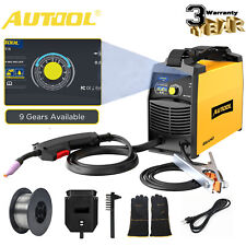 Autool Digital Mig Welder 110v Igbt Flux Core Gasless Welding Machine Portable