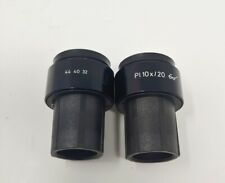 Pair Of Carl Zeiss Pl 10x20 Microscope Eyepieces 44 40 32 444032