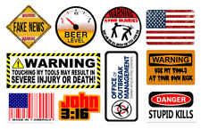 Hard Hat Stickers Funny 10 Pack Quality Tools Construction Union Helmet