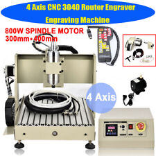 4 Axis 3040 Cnc Router Engraver Engraving 3d Cutter Milling Machine 800w Remote