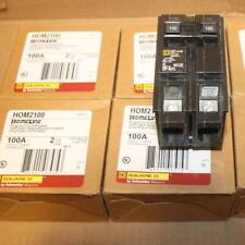 One New Square D Hom2100 2p 100 Amp Circuit Breaker Hom2100c More Available