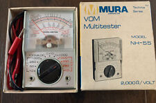Vintage Mura Meter Nh 55 Vom Multitester 2000 Ohms Original Box Amp Manual