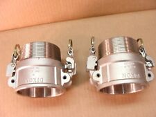 2 New Dixon B300 3 Inch Stainless Ss Male Boss Lock Cam Groove Coupling Threaded