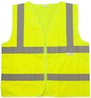 Reflective Safety Vest Lightweight Florescent Fabric Yellow 2 Pack