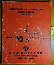 New Holland 80 Heavy Duty Automatic Wire Tying Baler Assembly Amp Operator Manual