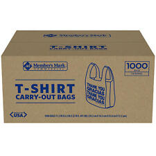 T Shirt Thank You Plastic Grocery Store Shopping Carry Out Bag 1000ct Recyclable