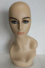 Less Than Perfect 174 B Female Fleshtone Mannequin Head Form With Pierced Ears