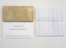1 White Parchment Vinyl Check Book Cover Amp 8 Checkbook Transaction Registers