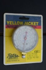 Ritchie Yellow Jacket Hvac Refrigeration Brass Pressure Gauge R12 R22 New Nos