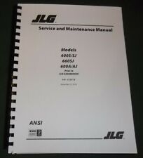 Jlg 600s 660 Sj 600a Aj Telescopic Boom Lift Service Amp Maintenance Repair Manual