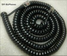 Office Phone Handset Cord Curly Coil Receiver Telephone Cable 4p4c 25 Ft Black