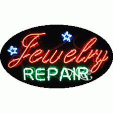 New Jewelry Repair 30x17 Oval Logo Real Neon Sign Withcustom Option 14052