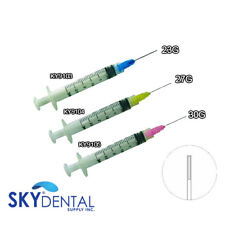 100 Pcs Endodontic Endo Irrigation Syringes Combo Kit 3cc Gauge 23 27 30 G