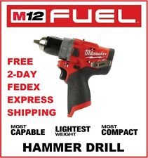 Milwaukee M12 Fuel Brushless Cordless 12 In Hammer Drill 2504 20 Bare Tool