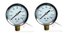 2 Air Compressor Pressurehydraulic Gauge 2 Face Side Mount 14 Npt 0 160 Psi