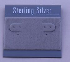 100ct Lot Sterling Silver Grey Felt Plastic Holder Hanging Earrings Display Card