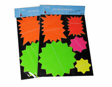 Lot Of 120 Neon Starburst Bright Sign Tags Price Sale