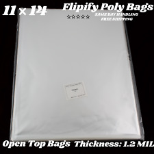11x14 Clear Bags Large Plastic Packaging Open Top Flat Packing T Shirt Apparel