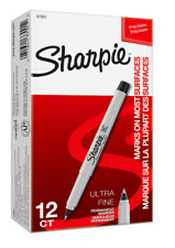Sharpie Permanent Markers Ultra Fine Point Black 12 Ct Free Shipping