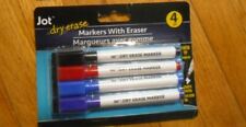 New 4 Pk Magnetic Dry Erase Markers With Eraser On Cap 3 Colors