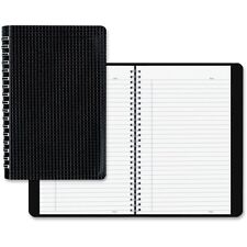 Blueline Poly Cover Notebook 6 X 9 38 Ruled Twin Wire Binding Black