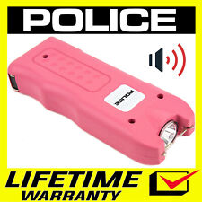 Police Stun Gun Pink 628 650 Bv Rechargeable Led Flashlight Siren Alarm