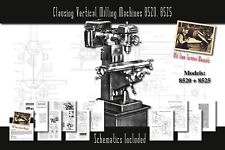 Clausing Vertical Milling Machines 8520 8525 Manual Parts Lists Schematics