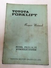 Toyota Repair Manual Fork Lift Hydraulic System Fgc101415 Pub 1969