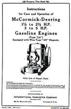 International Ih La Gas Engine Motor 15 25 Amp 3 5 Hp Wico Ah Mag Book Manual Lb