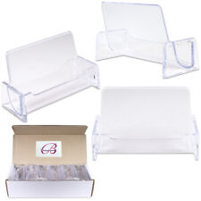 12 Pcs Clear Acrylic Desktop Office Business Card Holders Display Stand Plastic