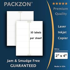 Shipping Labels 1000 2x4 Rounded Corner Self Adhesive 10 Per Sheet Packzon