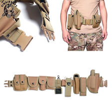 Tactical Police Security Guard Modular Law Enforcement Equipment Duty Belt Tan