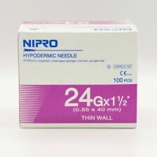 Nipro Hypodermic 24g X 1 12 055 X 40mm Stainless Steel Wholesale