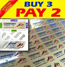 558 Custom Print Warranty Sticker Polyester Label Void Security Seals 1x04