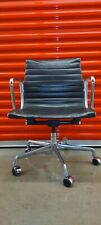 Herman Miller Eames Aluminum Group Management Office Chair Espresso Leather