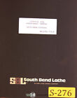 Southbend Fourteen 14 Lathe Operations Maintenance Parts Manual