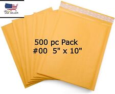 Bubble Kraft Padded Mailers 00 Envelopes 5x10 Shipping Bags 500 Pack Self Seal