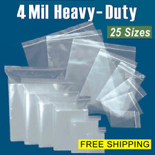 Zip Seal Assorted Clear Plastic Bags Heavy Duty 4 Mil Reclosable Zipper Baggies