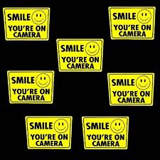 Security Warning Stickers Decals Signs Smile Video Surveillance In Use Home Auto