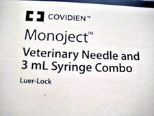 Luer Lock Needle And Syringe Combo 3ml 3cc 22g X 34 Monoject Brand 10 Pack