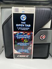 Case It The Open Tab 3 Ring Binder 2 Capacity Black Notebook New W Tags