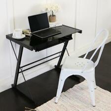 Black 31 In Rectangular Computer Desk With Keyboard Tray Home Office Furniture