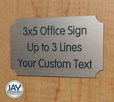 Custom Engraved Brushed Copper 3x5 Office Suite Wall Sign Small Business