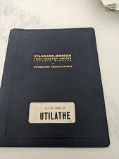 Standard Modern 12 X30 Utilathe Lathe Manual Genuine