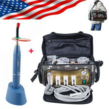 Usa Portable Dental Turbine Unit Air Compressor Carrying Bag 4 Hole For Dentist