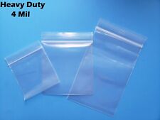 Clear Reclosable Zip Seal 4mil Lock Top Bags Heavy Duty Plastic 4 Mil Baggies