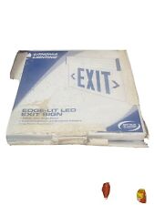 New Lithonia Lighting Edg 1 R El M6 Aluminum Led Emergency Exit Sign Red Letters