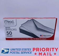 Mead 10 Envelopes Business Amp Legal White Letter All Purpose Mailing 50 Count