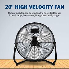 Healsmart 20 Inch 3speed Fan High Velocity Heavy Duty Metal Industrial Floor Fan