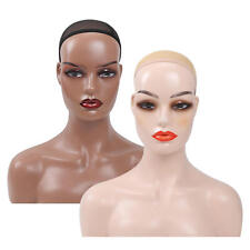 Female Mannequin Head Elastic Realistic Wig Head Model With Shoulders Mannequin